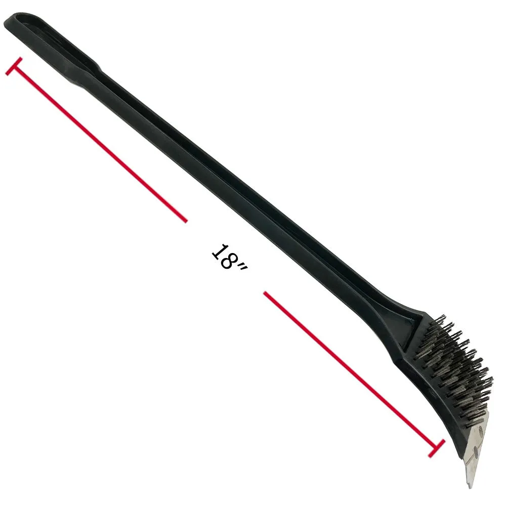 1 BBQ Grill Brush Scraper for Barbeque Steel Bristles Long Handle Heavy Duty