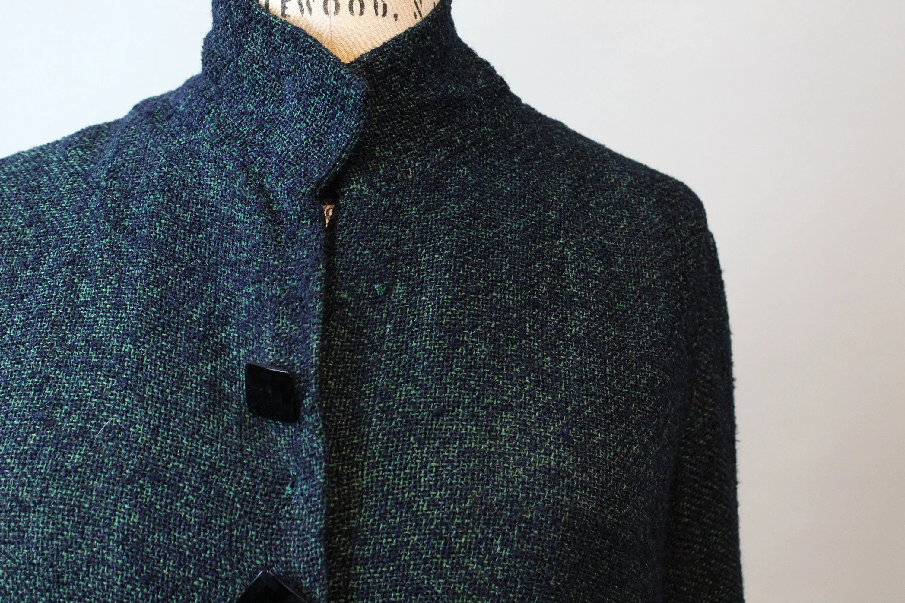 1920s RARE GREEN KNIT dropwaist dress large xl | new fall winter