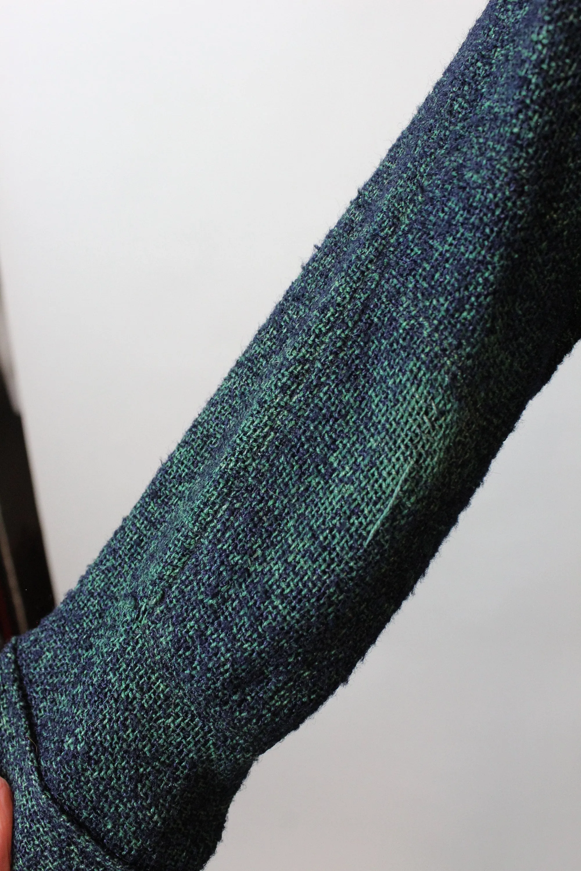 1920s RARE GREEN KNIT dropwaist dress large xl | new fall winter