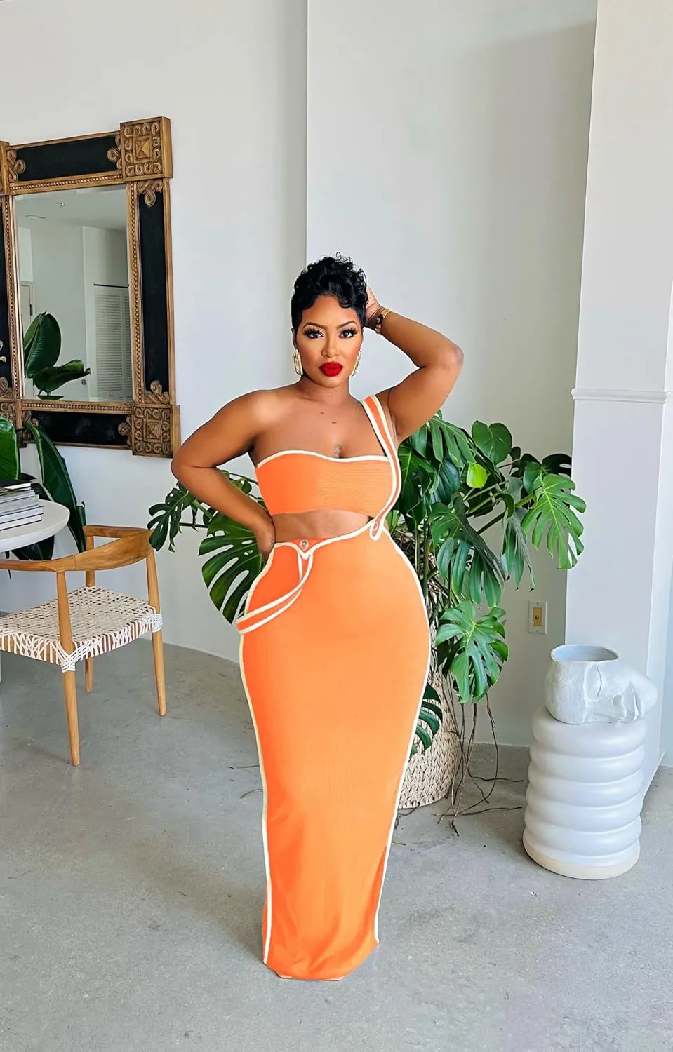 2 Piece Outfits for Women Summer Tube Crop Tops Sexy Bodycon Dresses Maxi Skirt Sets Vacation Jumpsuits Club Outfits