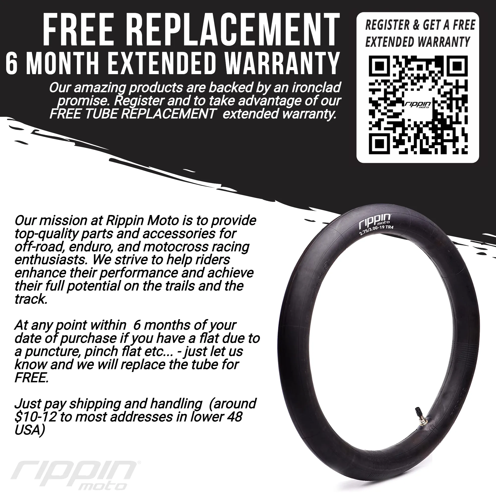 70/100-19 E-Moto Motorcycle Inner Tube (2.75/3.00-19) for Surron, E-Ride PRO & Talaria