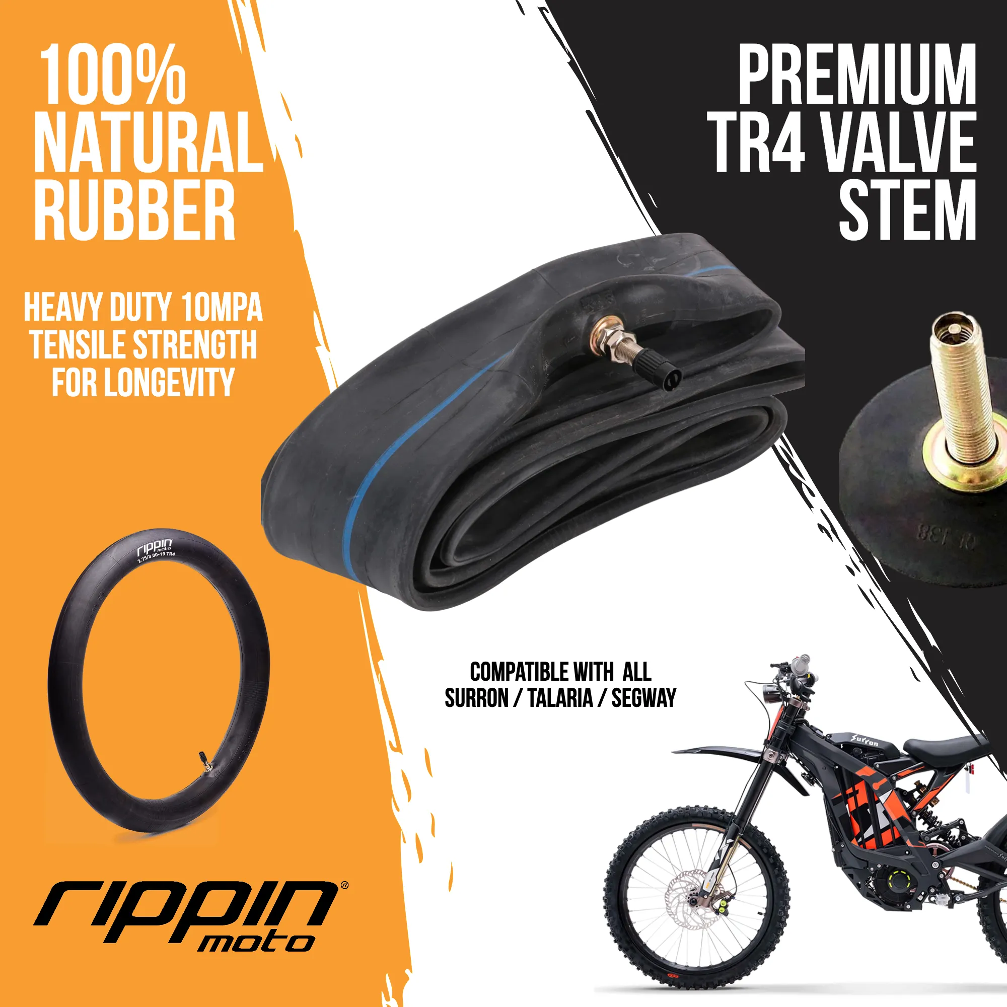 70/100-19 E-Moto Motorcycle Inner Tube (2.75/3.00-19) for Surron, E-Ride PRO & Talaria