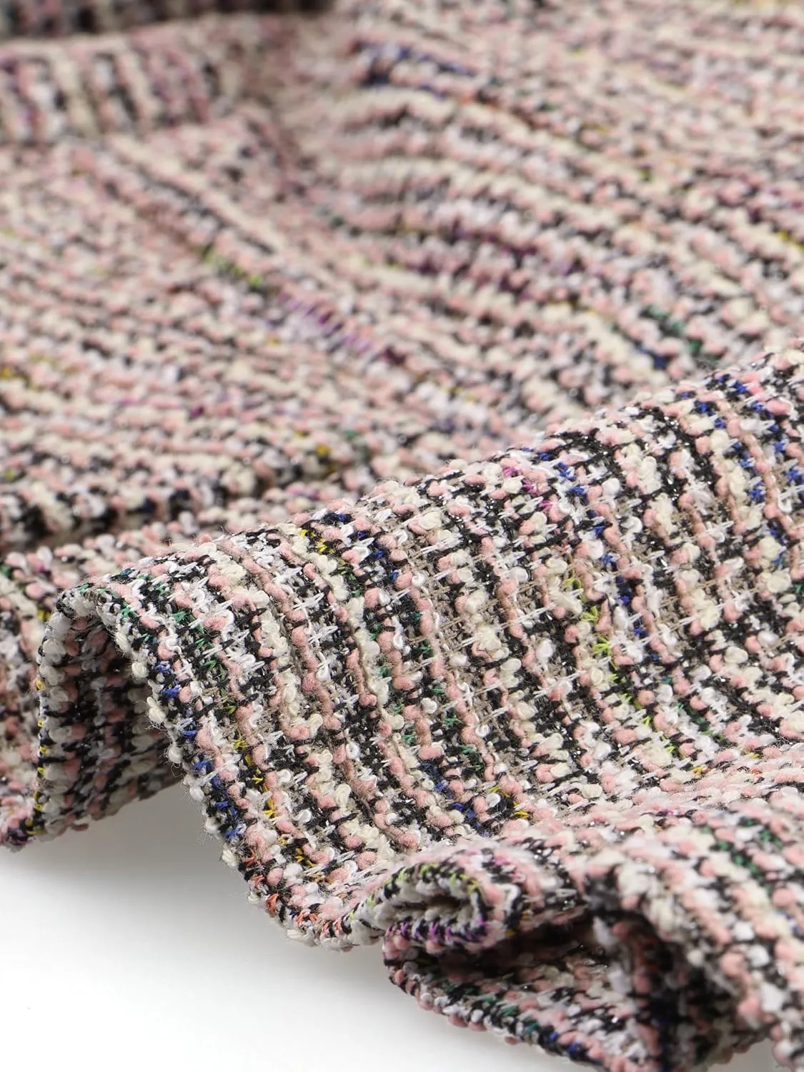 Allegra K Crop Bolero Shrug for Women's Vintage Open Front Office Long Sleeve Plaid Tweed Cardigan
