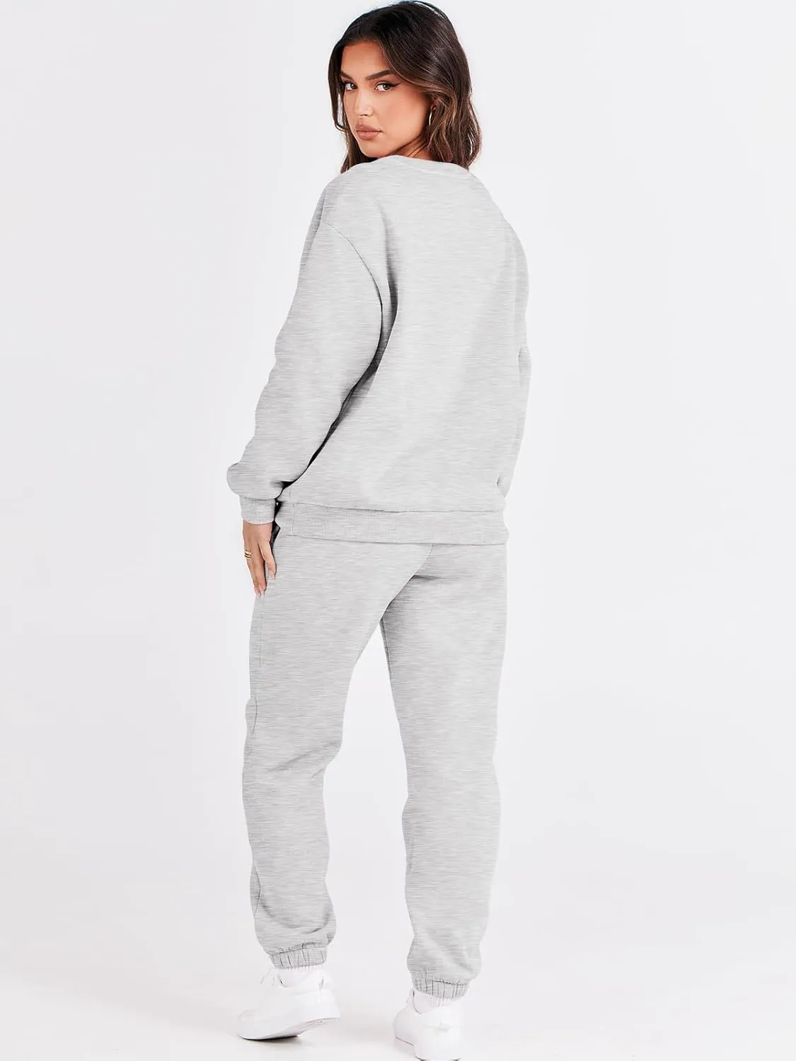 ANRABESS Women's Two Piece Outfits Lounge Set Long Sleeve Crewneck Sweatshirt Jogger Pants Tracksuit Sweatsuit 2024 Fall Sets