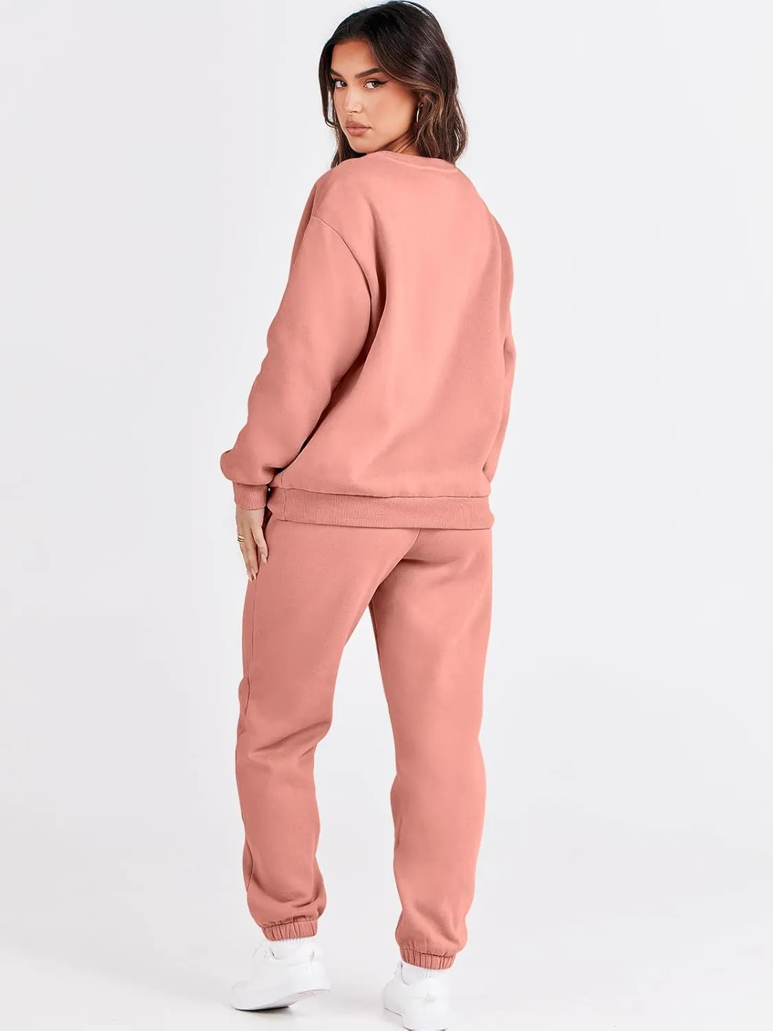 ANRABESS Women's Two Piece Outfits Lounge Set Long Sleeve Crewneck Sweatshirt Jogger Pants Tracksuit Sweatsuit 2024 Fall Sets