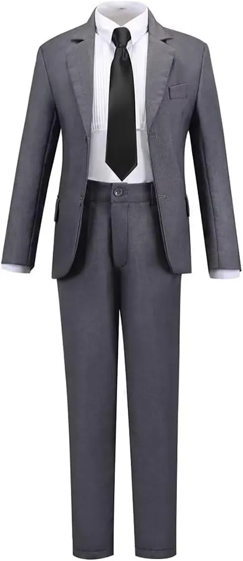 Boys Suit Slim Fit Tuxedo Set Prom Suits for Teen Boys Wedding Party Outfit 2 Piece Blazer Pants Set