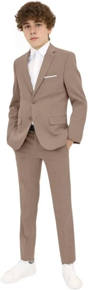 Boys Suit Slim Fit Tuxedo Set Prom Suits for Teen Boys Wedding Party Outfit 2 Piece Blazer Pants Set