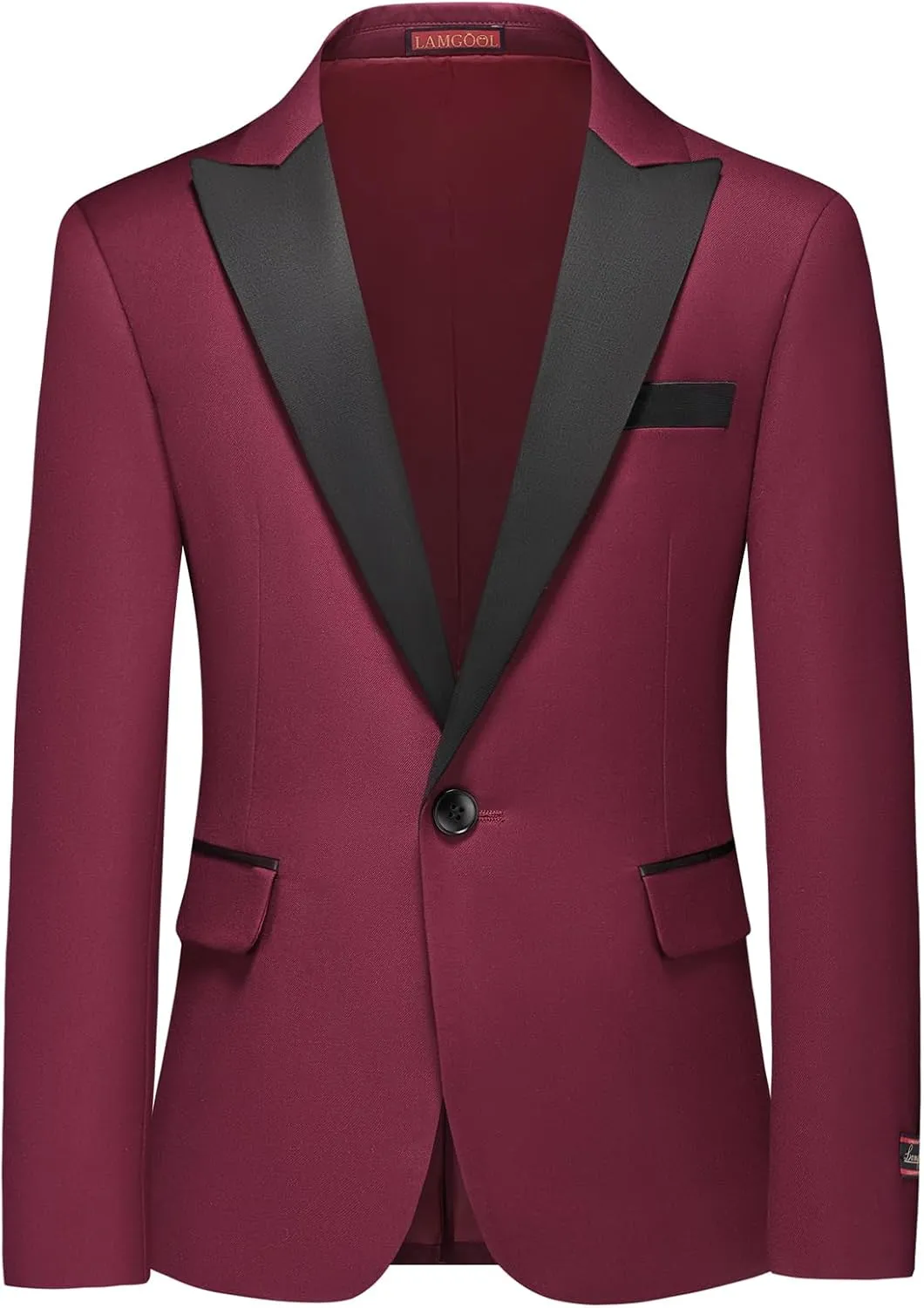Boys Suits 3 Piece Slim Fit Formal Set One Button Solid Tuxedo Jacket Vest Pant for Kids Prom Wedding 4-16 Years Peak Lapel