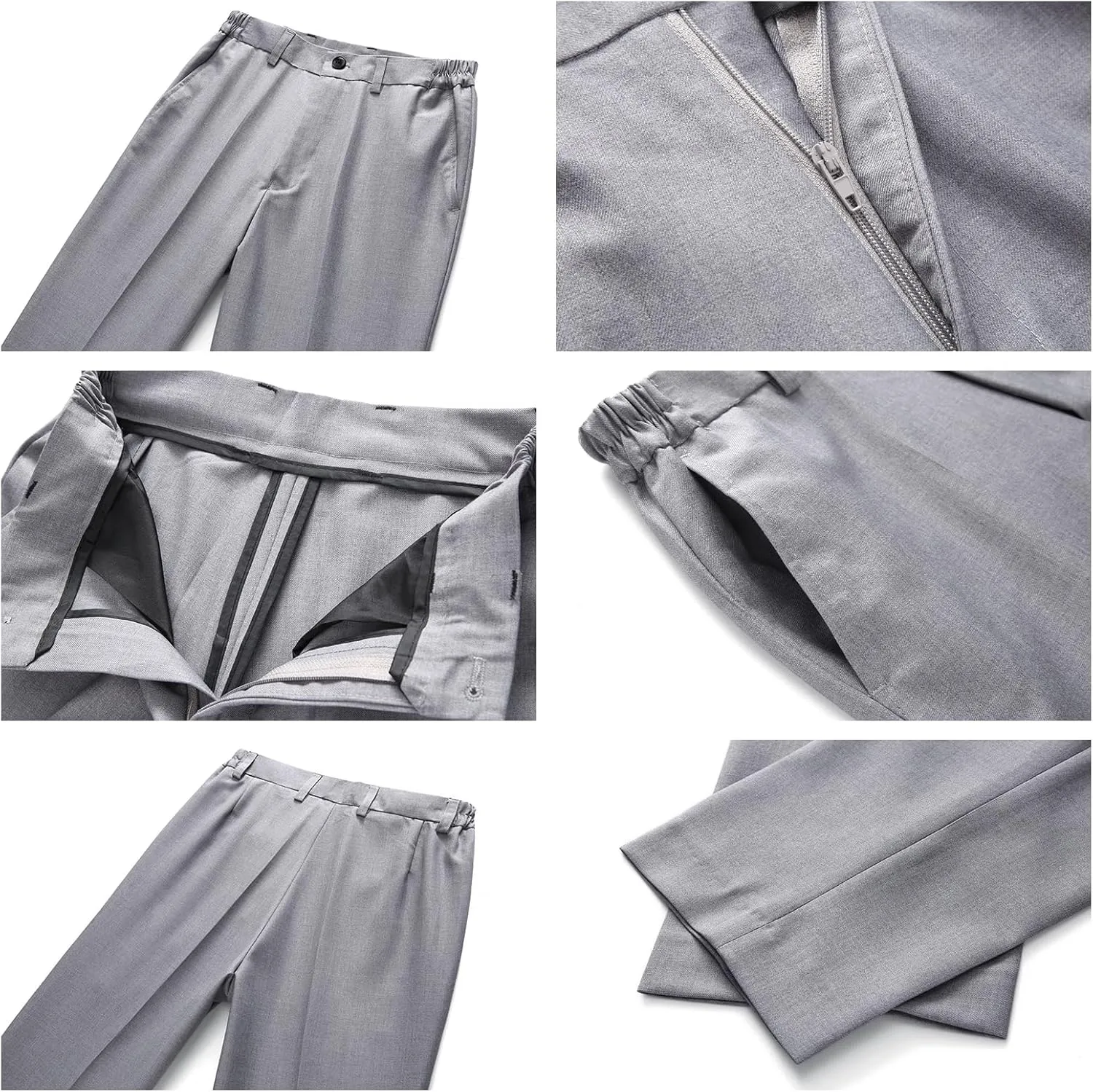 Boys Suits 3 Piece Slim Fit Formal Set One Button Solid Tuxedo Jacket Vest Pant for Kids Prom Wedding 4-16 Years Peak Lapel