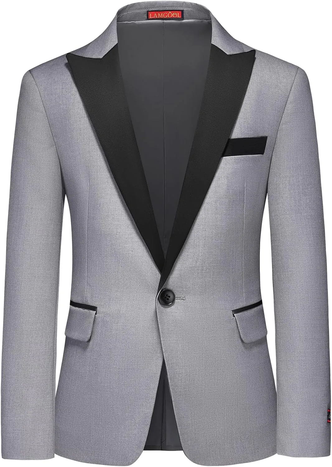 Boys Suits 3 Piece Slim Fit Formal Set One Button Solid Tuxedo Jacket Vest Pant for Kids Prom Wedding 4-16 Years Peak Lapel
