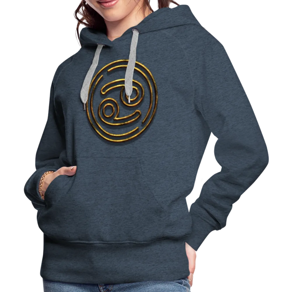 Cancer 3D Gold Women’s Premium Hoodie