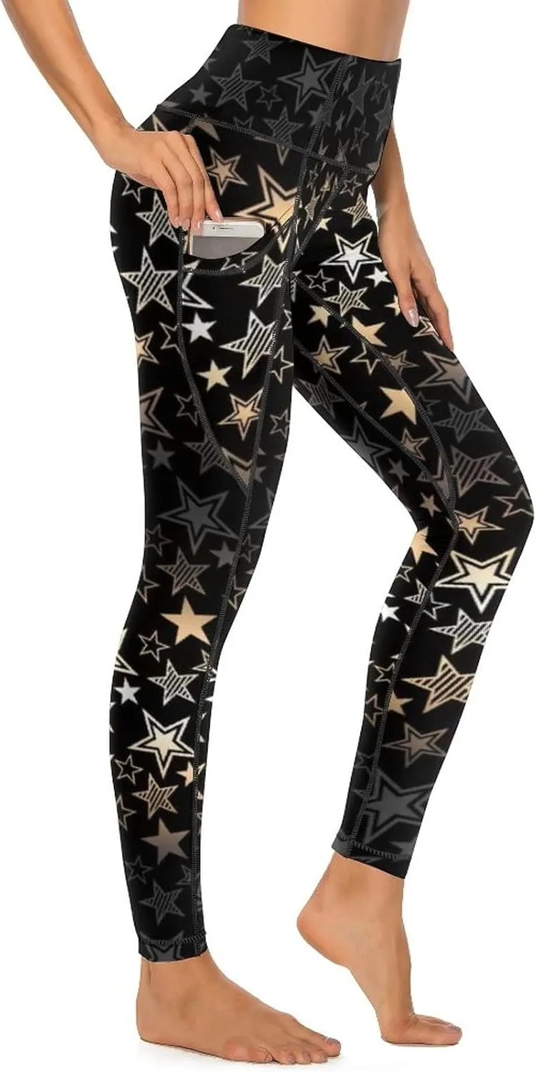 Cerburny High Waisted Exercise Yoga Pants with Pockets Workout Leggings for Women Running Pants