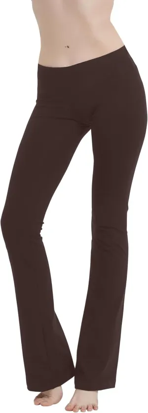 Cotton Spandex Low Rise Bootcut Flare Yoga Pants Legging(Regular Size/Plus Size) S-5XL (32"/34"/36" Inseam)