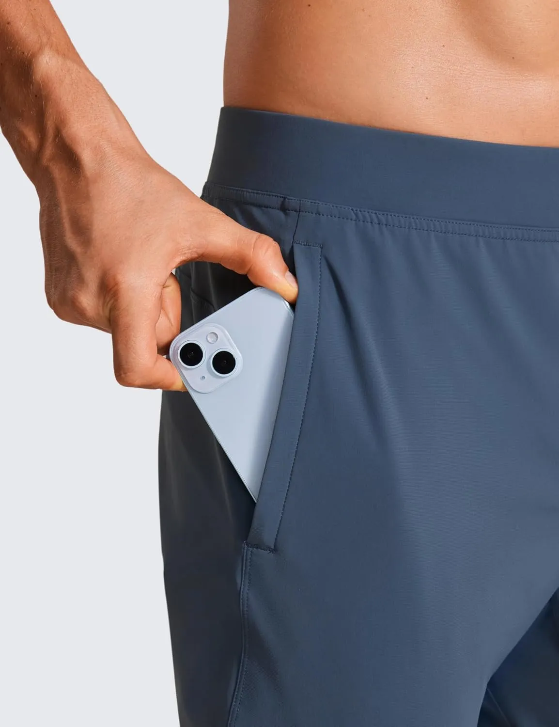CRZ YOGA Athletic Joggers for Men - 29" Lightweight Running Training Pants with Zip Pockets and Ankle Zippers