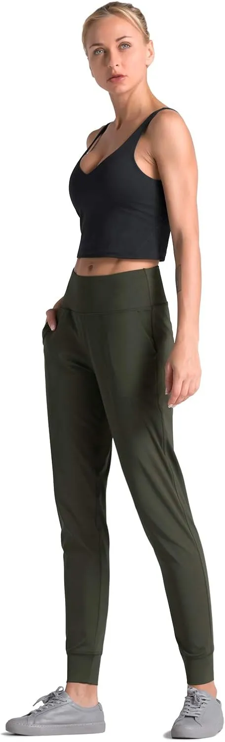 Dragon Fit Joggers for Women with Pockets,High Waist Workout Yoga Tapered Sweatpants Women's Lounge Pants