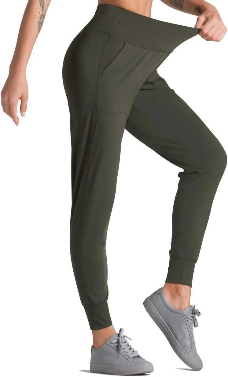 Dragon Fit Joggers for Women with Pockets,High Waist Workout Yoga Tapered Sweatpants Women's Lounge Pants