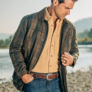 Explorer Waxed Cotton Jacket Olive Plaid