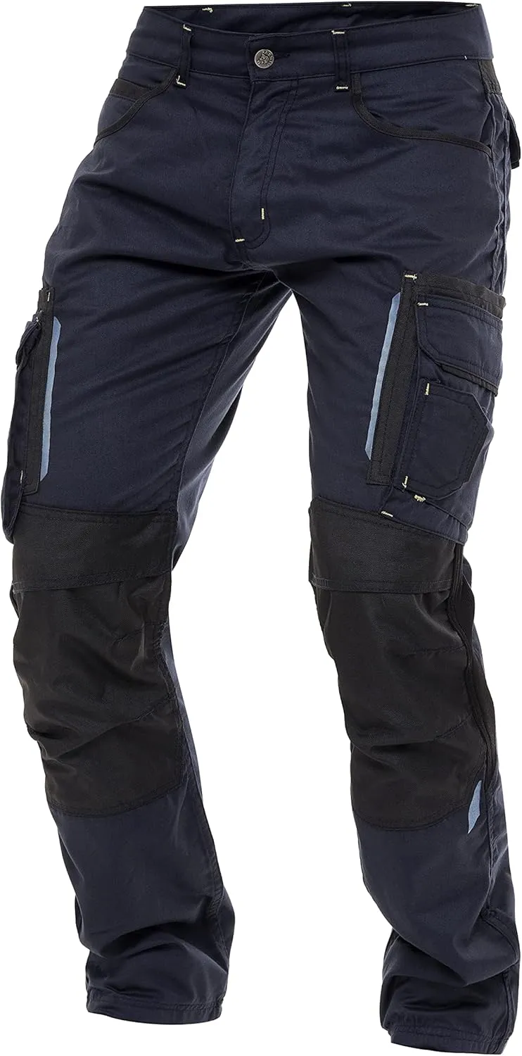 FASHIO FF Mens Construction Pants Utility Work Heavy Duty Workwear Trousers Carpenter Knee Reinforcement Cordura Safety Pants