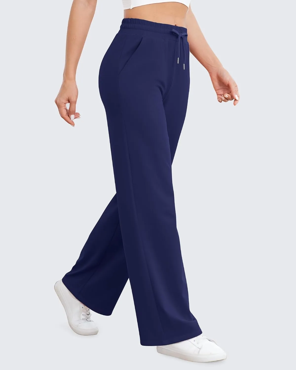 G4Free Wide Leg Yoga Pants with Pockets for Women Sweatpants Casual Drawstring Stretch Pants Petite/Regular/Tall