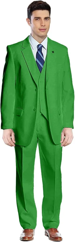 GATMSTZ Men's Notch Lapel 3 Pieces Wedding Suit Big and Tall Tuxedo Vest Pants