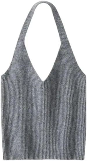 Hgvcfcv Womens Undershirts Camisole Women's Halter Neck Strap Knitted Base Tank Tops