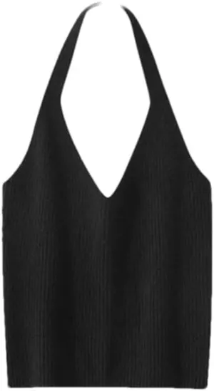 Hgvcfcv Womens Undershirts Camisole Women's Halter Neck Strap Knitted Base Tank Tops