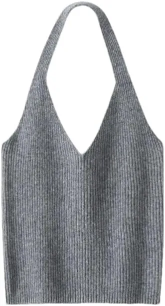 Hgvcfcv Womens Undershirts Camisole Women's Halter Neck Strap Knitted Base Tank Tops