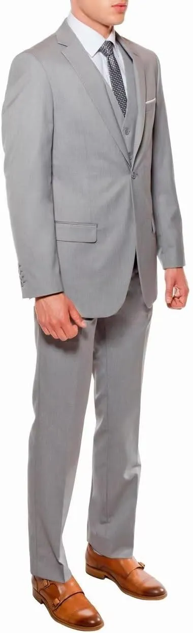 HUUTOE Mens 2 Piece Suit Men Slim Fit Suits for Men Wedding Prom Suit Solid One Button Blazer Jacket Pants Set Groomsmen