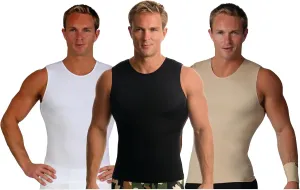 Insta Slim ISPRO Slimming Crew-Neck Sleeveless Top Shapewear Compression Shirt for Men - (Pack of 3)