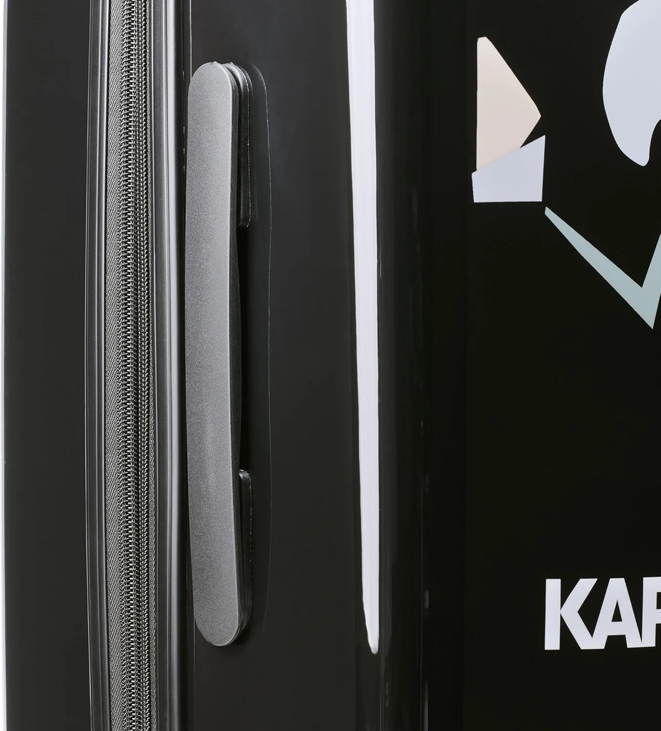 Karl Lagerfeld Paris Karl in a Box Upright Hardside Suitcase, Black, Medium