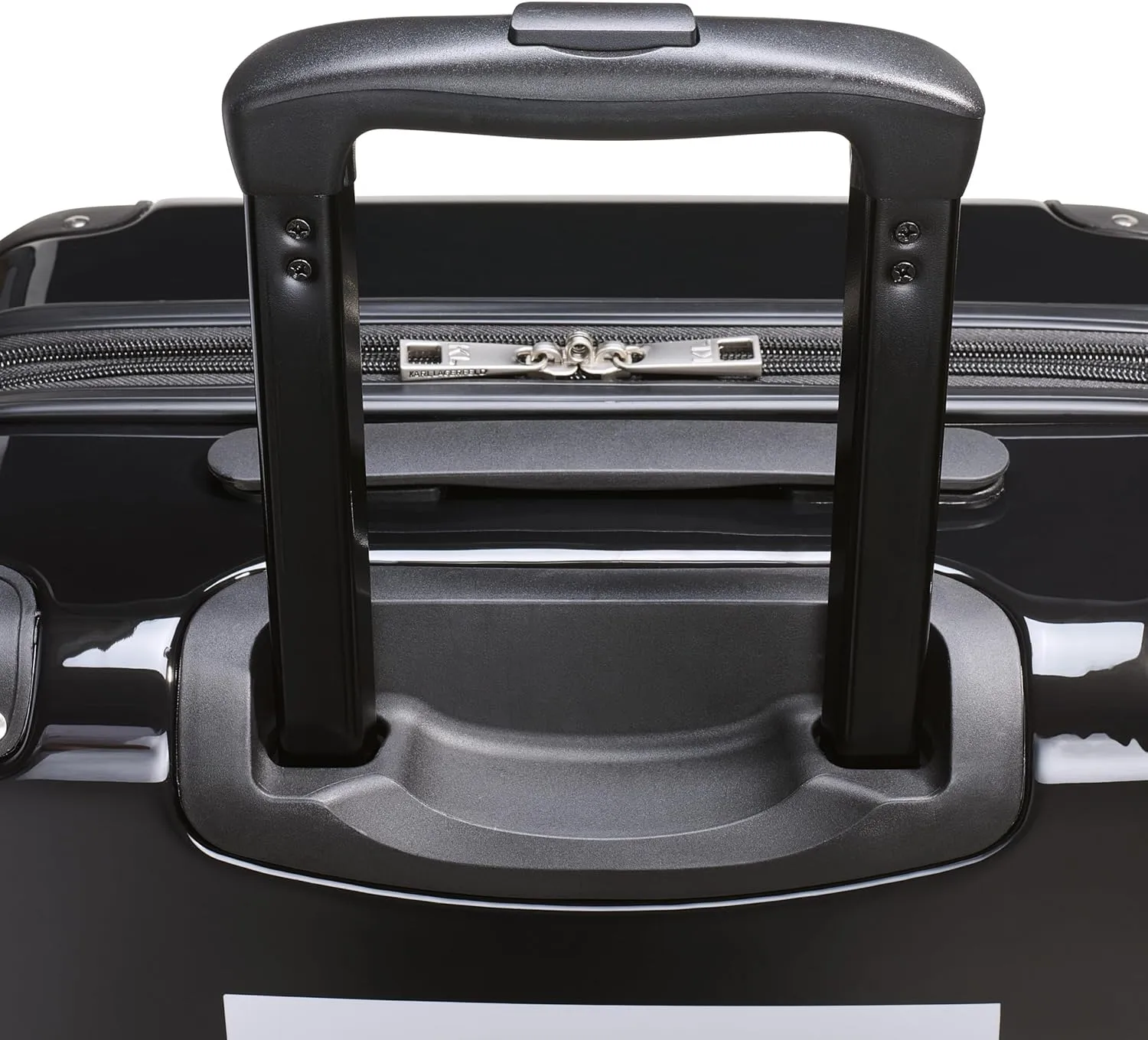 Karl Lagerfeld Paris Karl in a Box Upright Hardside Suitcase, Black, Medium