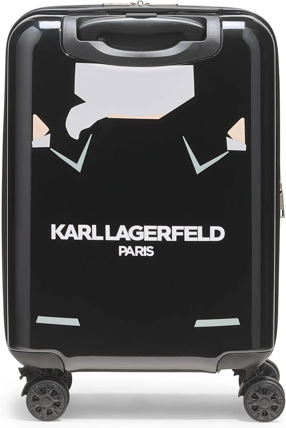 Karl Lagerfeld Paris Karl in a Box Upright Hardside Suitcase, Black, Small