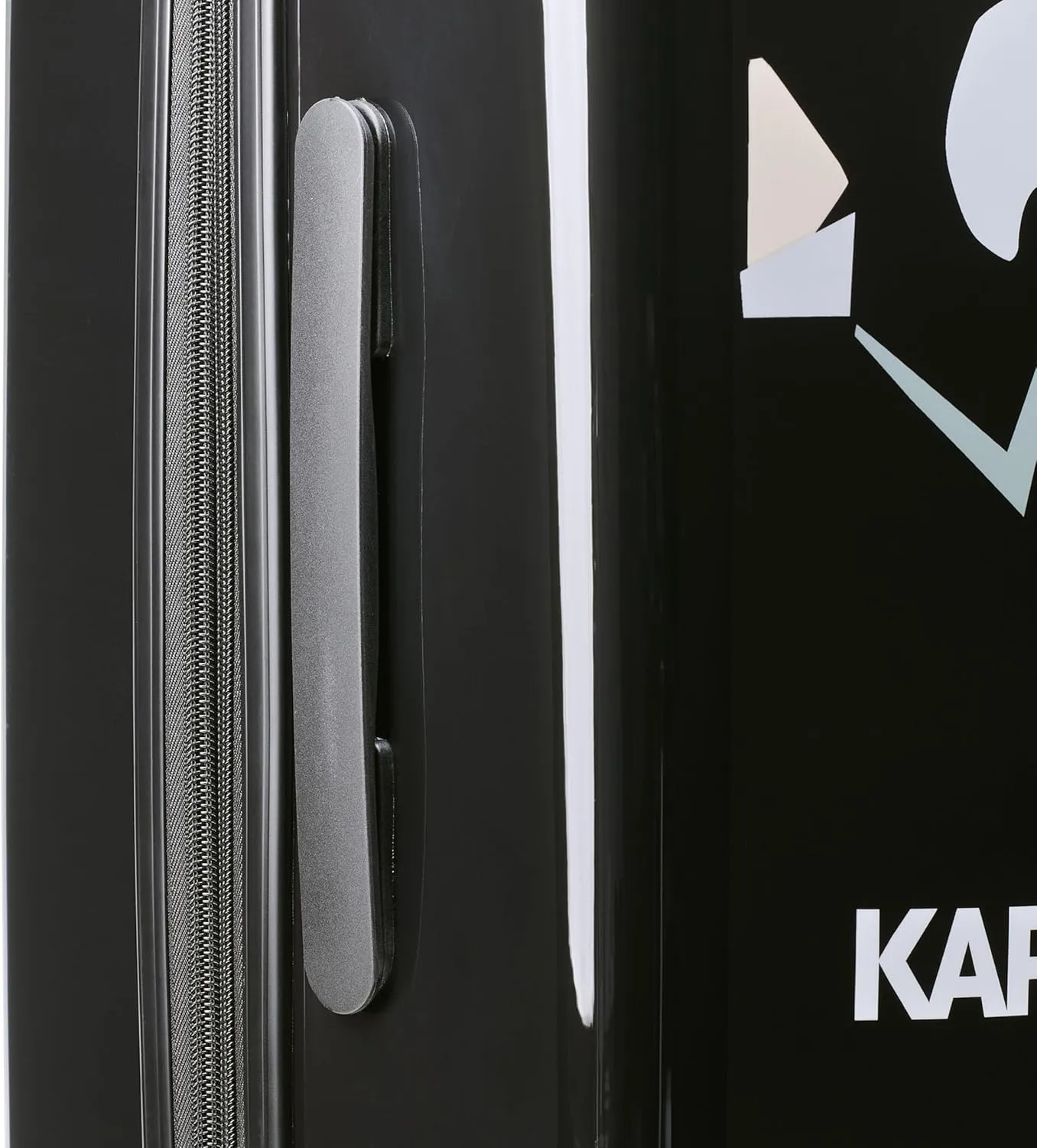 Karl Lagerfeld Paris Karl in a Box Upright Hardside Suitcase, Black, Small