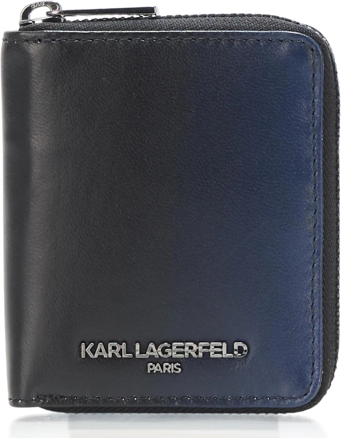 Karl Lagerfeld Paris Men's Leather Zip Around Wallet