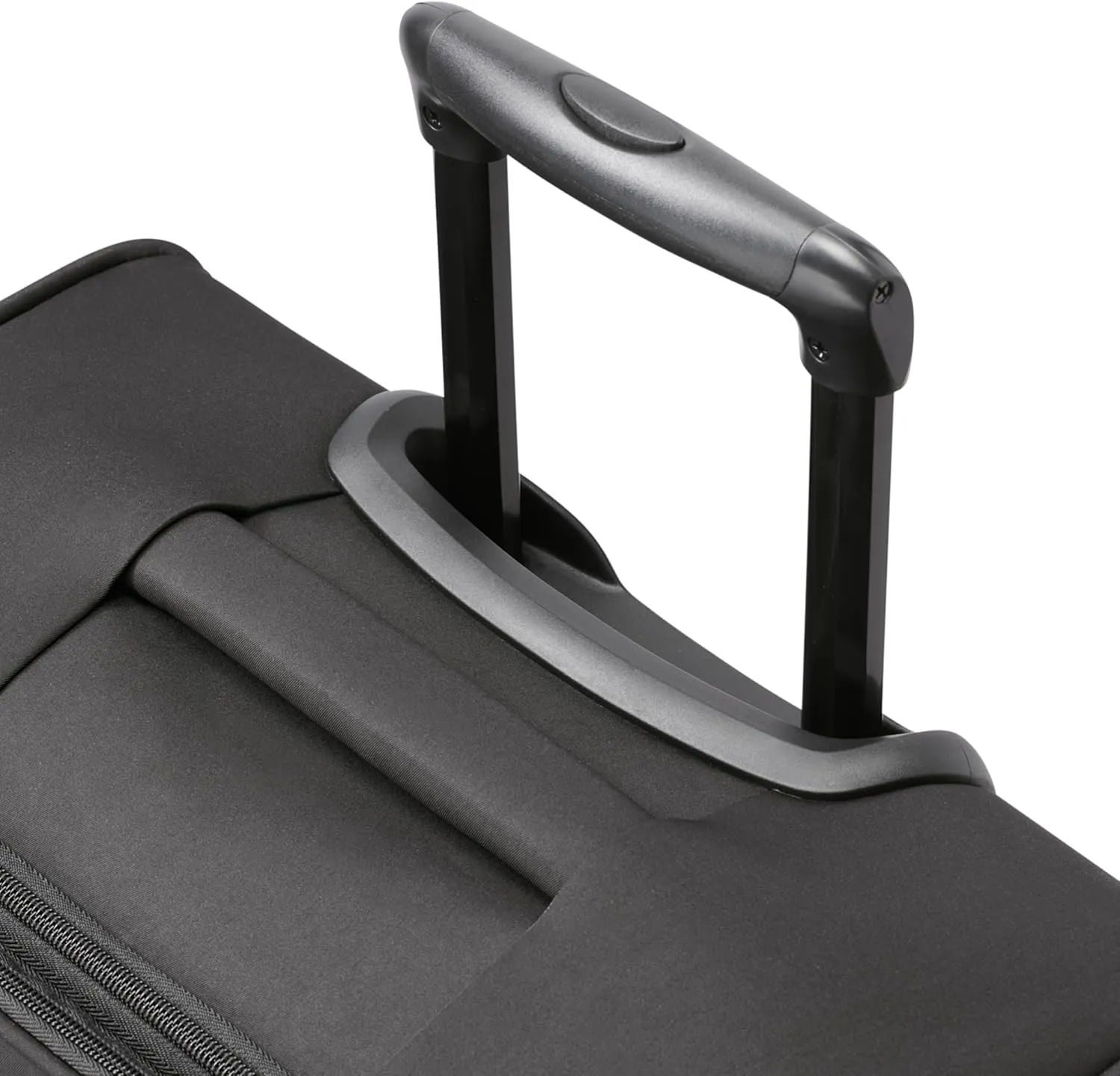 Karl Lagerfeld Paris Women's Medium Upright Spinner Logo Check in Suitcase, Black, 25 Inch