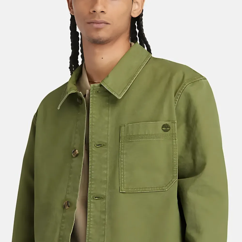 Kempshire Washed Canvas Chore Jacket For Men