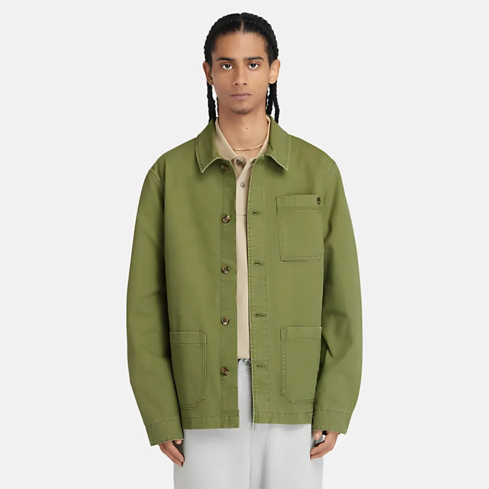 Kempshire Washed Canvas Chore Jacket For Men