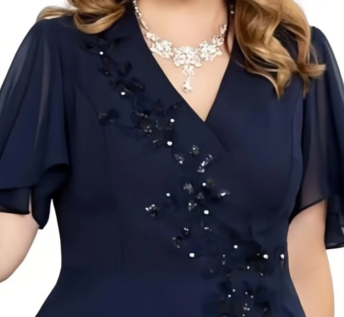 Lace Chiffon Mother of The Bride Pantsuits 2 Pieces Formal Pants Suits V Neck Mother of The Bride Dress