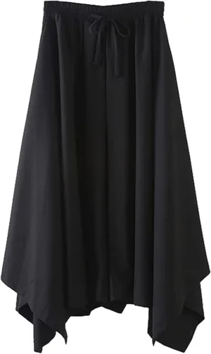 Life Palette Japanese Style Samurai Hakama Harem Pants Men Women Yoga Ninja Pants Black