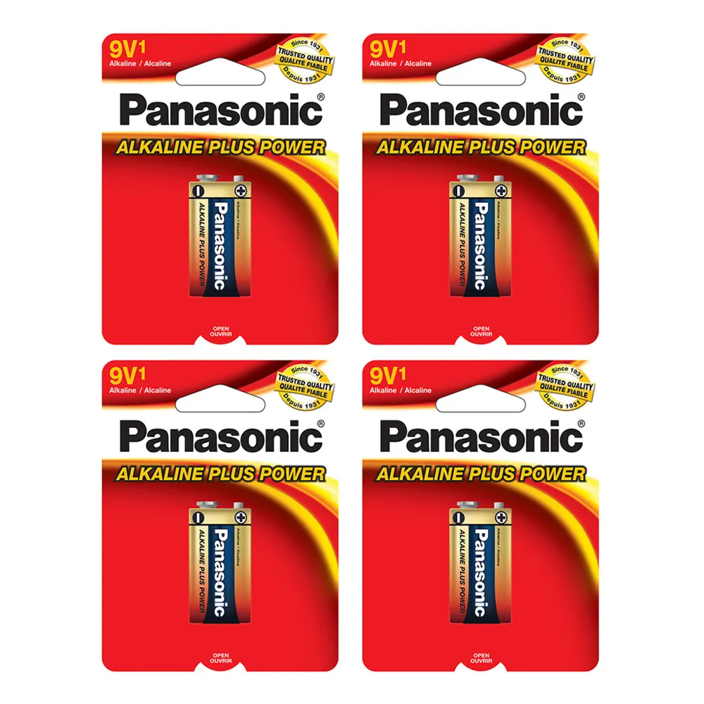 Lot of 4 Pcs Panasonic Battery 9 Volt Super Heavy Duty Carbon Zinc Batteries New