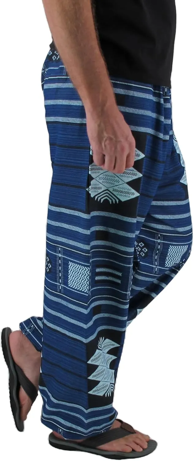Love Quality Baggy Pants Men's One Size Printed 100% Cotton Harem Pants Hippie Boho
