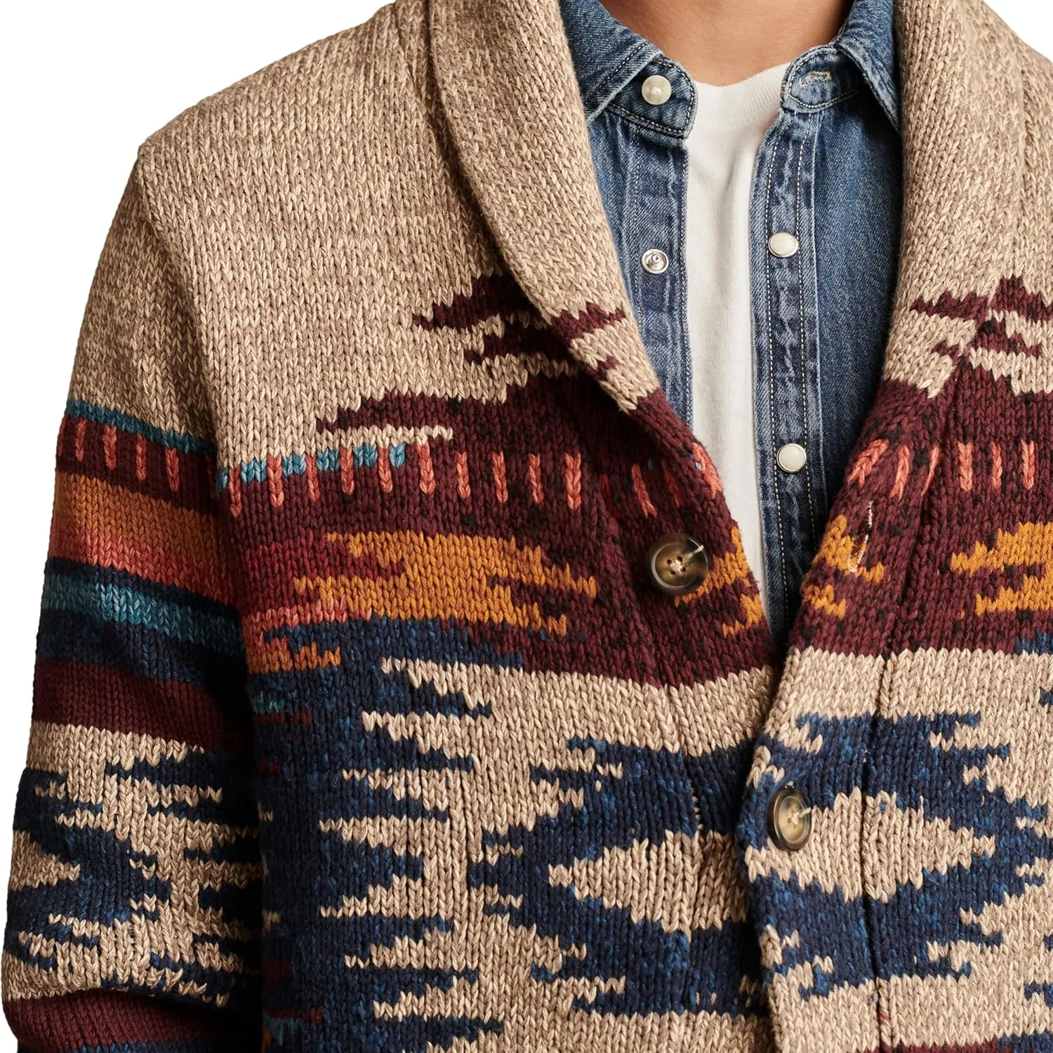 Lucky Brand Men's Southwest Shawl Cardigan