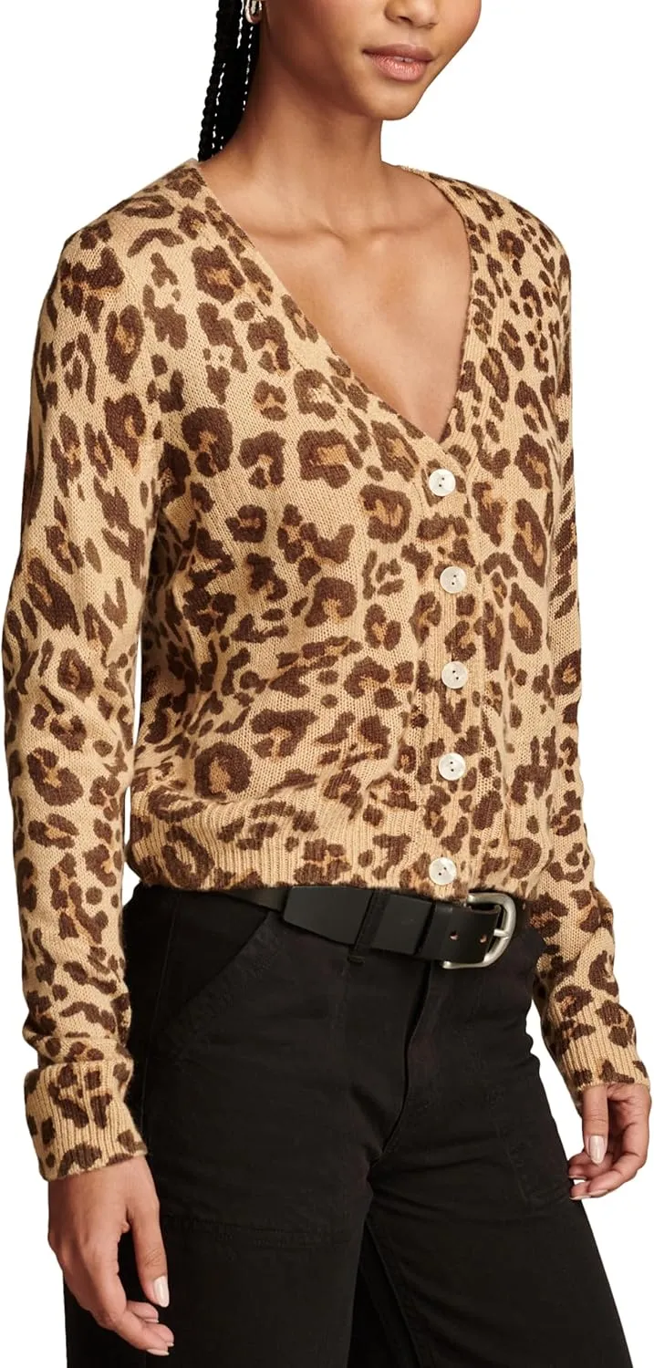 Lucky Brand Women's Cheetah Print Cardigan