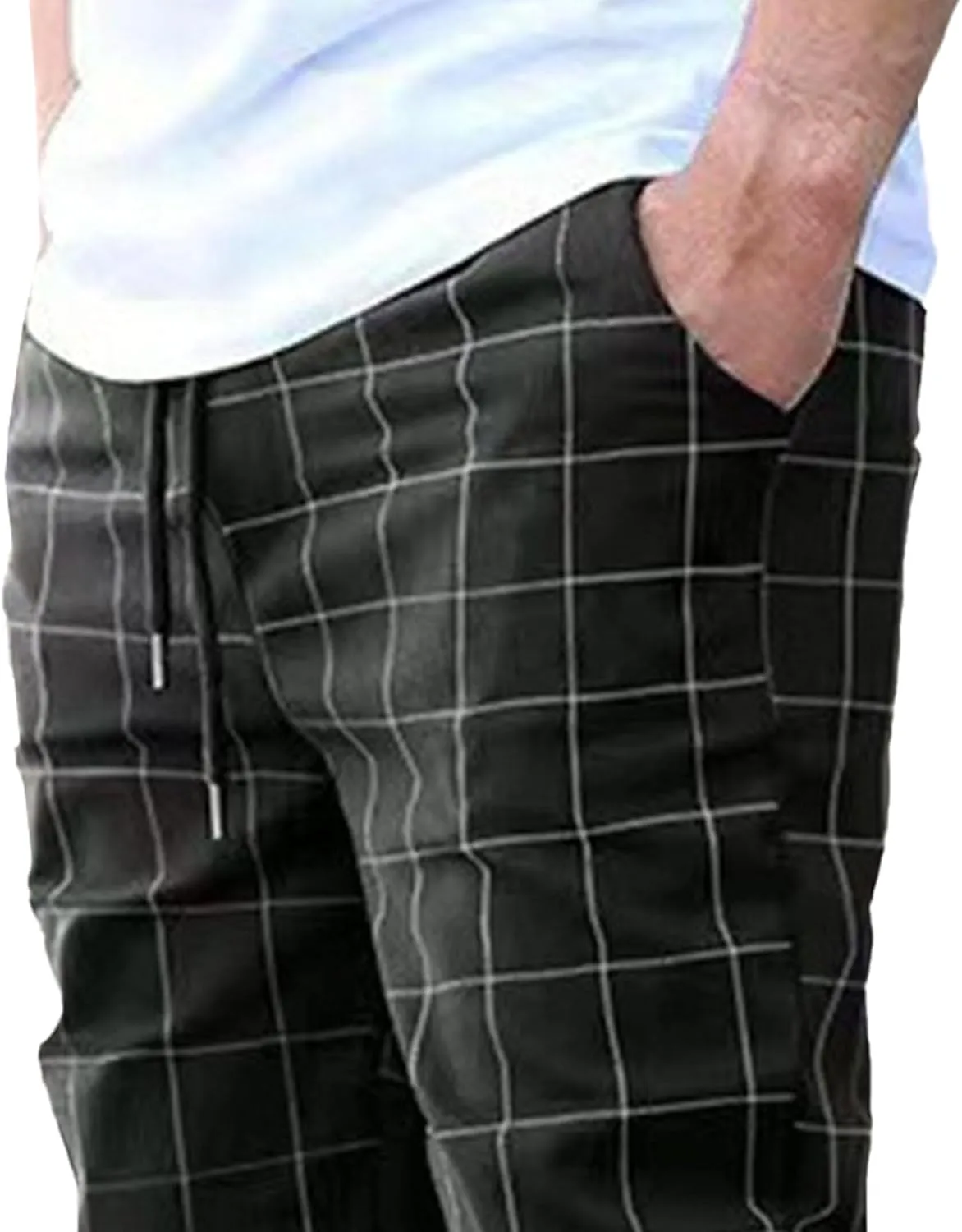Maiyifu-GJ Men's Stretch Skinny Dress Pants Fashion Slim Fit Business Casual Pants Lightweight Tapered Chino Trousers