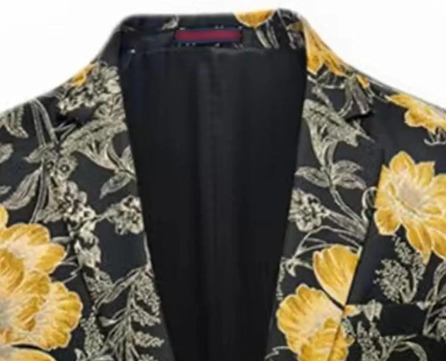 Mens 2 Piece Floral Dress Suit Regular Fit Tuxedo 1 Button Suits Dinner Party Tuxedo Jacket & Pants