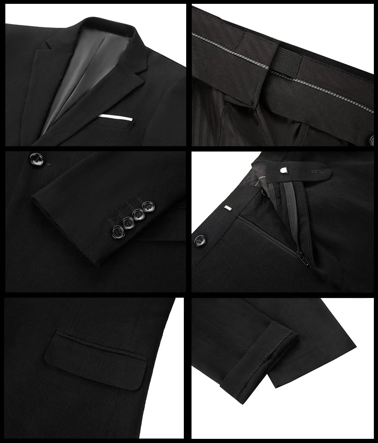 Men's 3 Pieces Linen Suit Slim Fit Summer Wedding Tuxedo Retro Grooms Prom Party Blazer Vest Pants