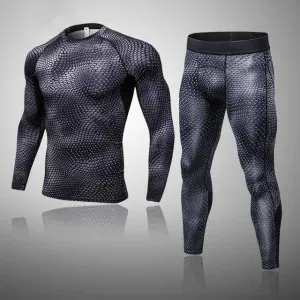 Men's Compression Muay Thai Thermal Quick Dry Underwear Full Set