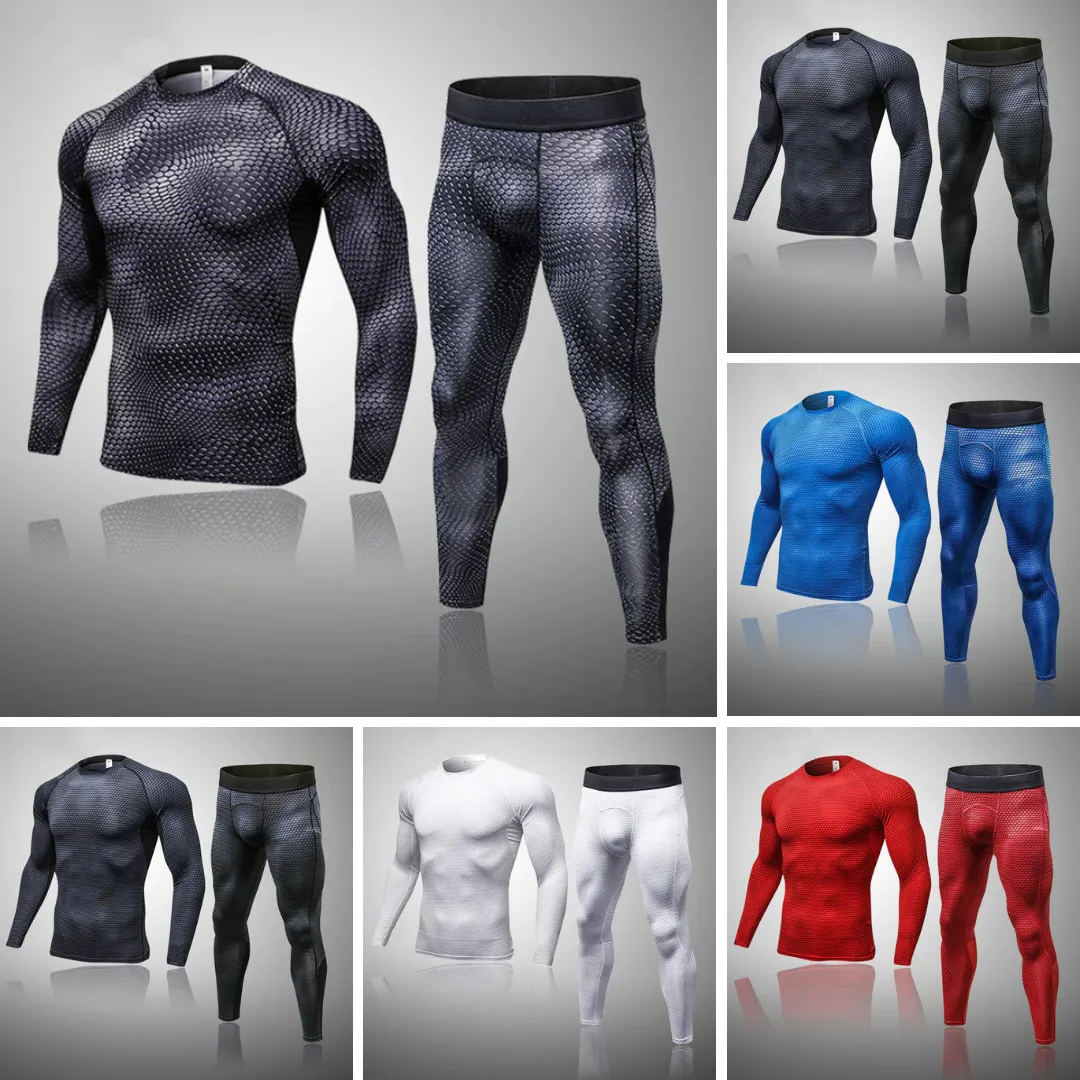 Men's Compression Muay Thai Thermal Quick Dry Underwear Full Set