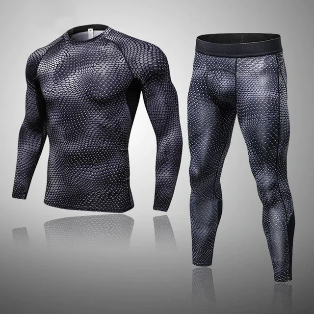 Men's Compression Muay Thai Thermal Quick Dry Underwear Full Set