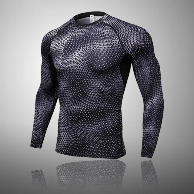 Men's Compression Muay Thai Thermal Quick Dry Underwear T-Shirt